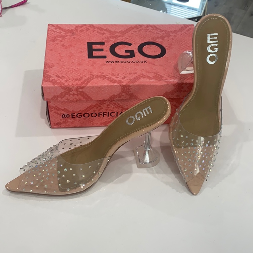 EGO Christina nude/clear mules